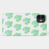 緑色の淡い色の押し潰し葉のテクスチャiPhone 11ケース Case-Mate iPhoneケース (裏面(横))