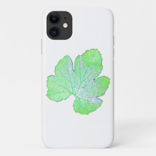 緑色の淡い色の押し潰し葉のテクスチャiPhone 11ケース iPhone 11 ケース