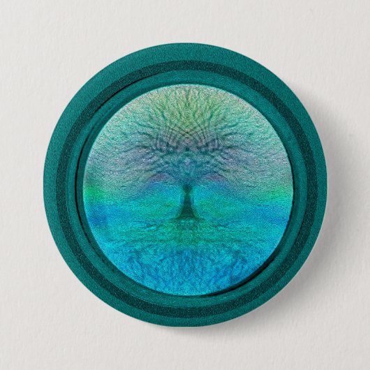 緑色の生命の樹 缶バッジ (正面)