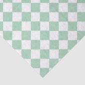 緑色の白い市松模様にダイヤモンド模様 薄葉紙 (詳細)