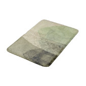 緑色の白い黒の抽象芸術絵画のブラシストローク バスマット (アングル)