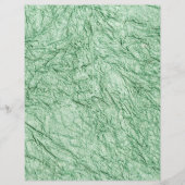 緑色の皺になった紙のテクスチャーのスクラップブック紙 (正面)