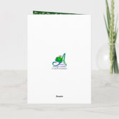 緑色の目のさらさの子猫のハッピーバースデーカード カード (裏面)