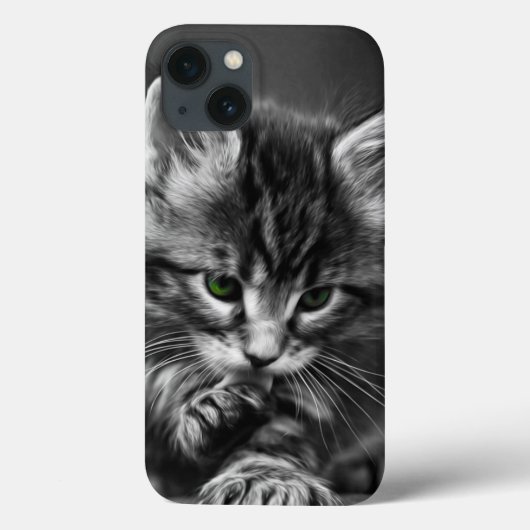 緑色の目の子ネコ Case-Mate iPhoneケース (裏面)