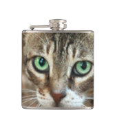 緑色の目の猫 フラスク (正面)