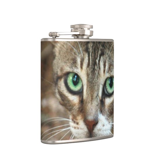 緑色の目の猫 フラスク (右)