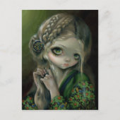 緑色の目をしたギニー色のはがき ポストカード (正面)