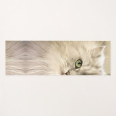 緑色の目をしたペルシャ猫 ヨガマット (正面(横))