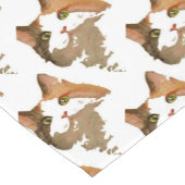 緑色の目をした三毛猫芸術的ポートレート ショートテーブルランナー (コーナー)