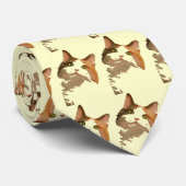 緑色の目をした三毛猫芸術的ポートレート ネクタイ (ロール)