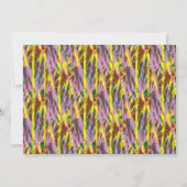 緑色の目をした毛むくじゃらの灰色の猫が窓に座っている サンキューカード (裏面)