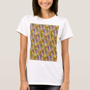 緑色の目をした毛むくじゃらの灰色の猫が窓に座っている Tシャツ