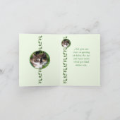 緑色の目をした猫のノートカード カード (内部)