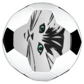 緑色の目をした猫 サッカーボール (回転)