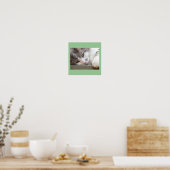 緑色の目をした猫 ポスター (キッチン)