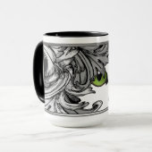 緑色の目をした猫 マグカップ (正面左)