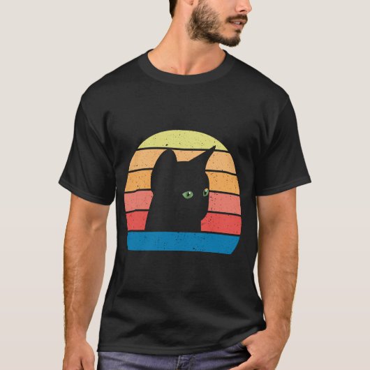 緑色の目をした美しい猫 Tシャツ (正面)