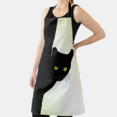 緑色の目をした黒猫 エプロン (インサイチュ)