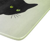 緑色の目をした黒猫 カッティングボード (角)