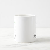 緑色の目をした黒猫 コーヒーマグカップ (中央)