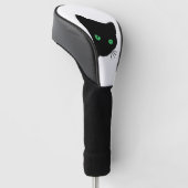 緑色の目をした黒猫 ゴルフヘッドカバー (アングル)