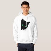 緑色の目をした黒猫 パーカ (正面フル)