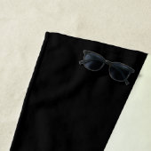 緑色の目をした黒猫 ビーチタオル (インサイチュ)