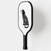 緑色の目をした黒猫 ピックルボールラケット (左)