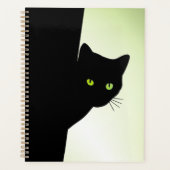 緑色の目をした黒猫 プランナー手帳 (正面)