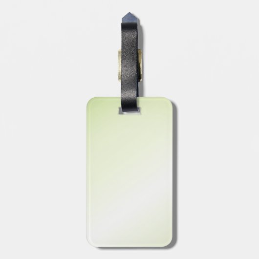 緑色の目をした黒猫 ラゲッジタグ (裏面縦)