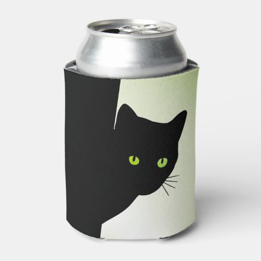 緑色の目をした黒猫 缶クーラー (缶正面)