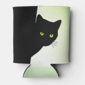 緑色の目をした黒猫 缶クーラー (正面)