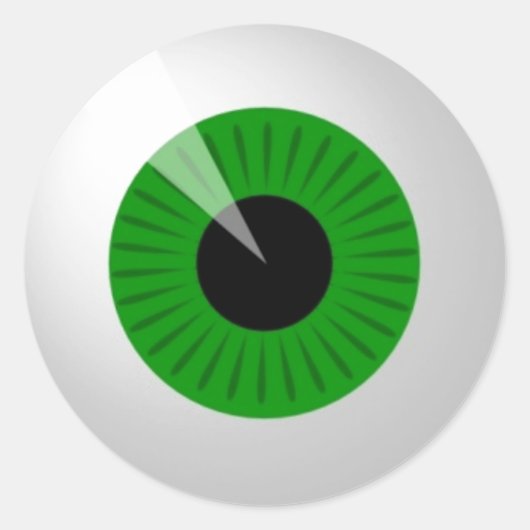 緑色の眼球 ラウンドシール (正面)