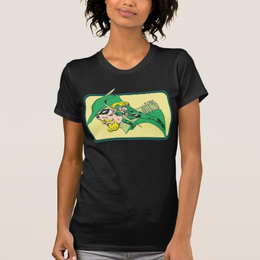 緑色の矢印のヘッドショット Tシャツ (正面)