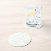 緑色の破線コースターセット ラウンドペーパーコースター (インサイチュ)