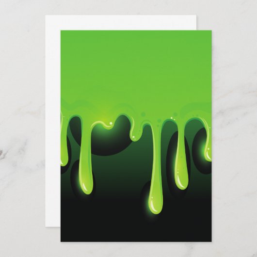 緑色の粘液 招待状 (正面/裏面)