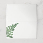 緑色の結婚シダの。水彩森林植物学 プレイスカード (外部開封)