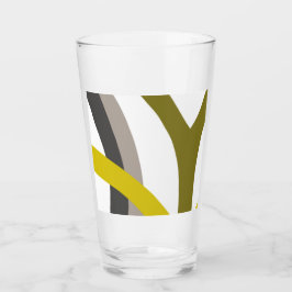 緑色の線ガラス タンブラーグラス