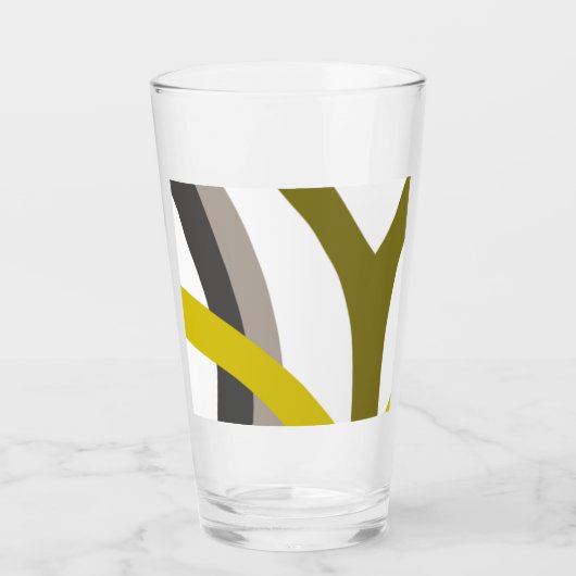 緑色の線ガラス タンブラーグラス (正面)