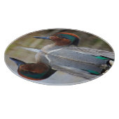 緑色の翼のティール（緑がかった色） カッティングボード (角)