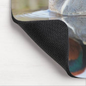 緑色の翼のティール(緑がかった色) マウスパッド (コーナー)