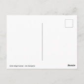 緑色の翼を持つマカオが止まっている ポストカード (裏面)