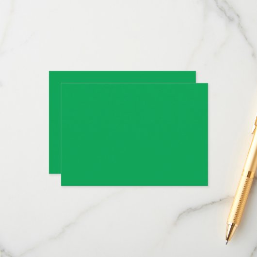 緑色の背景に エンクロージャーカード (正面/裏面インサイチュ)