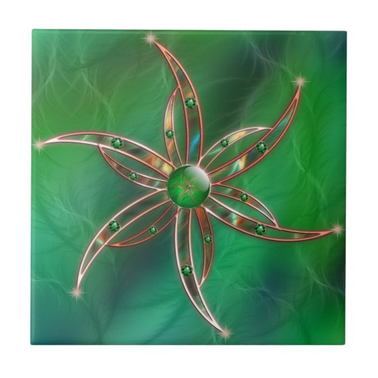 緑色の芝生の装飾タイル タイル (正面)