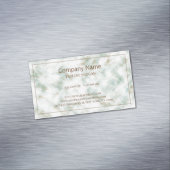 緑色の茶色と白の霜降り マグネット名刺 (インサイチュ)