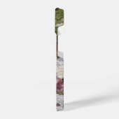 緑色の茶色の灰色のカモフラージュの木の樹皮モノグラム iPhoneケース (左側面)