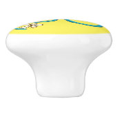 緑色の蝶と春の花セラミックノブ セラミックノブ (側面)