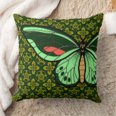 緑色の蝶 クッション (ブランケット)