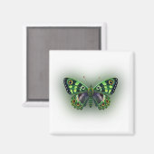 緑色の蝶 マグネット (正面/裏面)