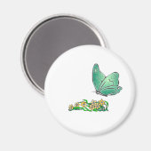 緑色の蝶 マグネット (正面/裏面)